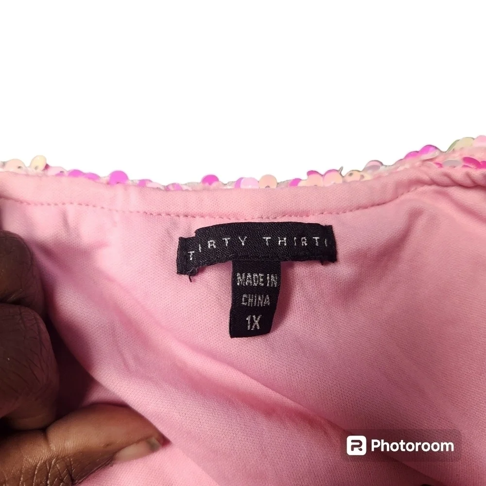 Thirty Thirty Pink Sequin Mini Dress   Sz. 1X Barbiecore Eras